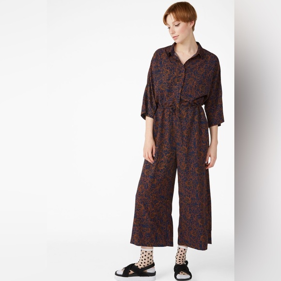 Monki Pants - Monki Modern Botanical Jumpsuit